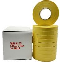 Nastro per legatrice GIALLO confezione 10 rotoli mm 0.25x16 mt